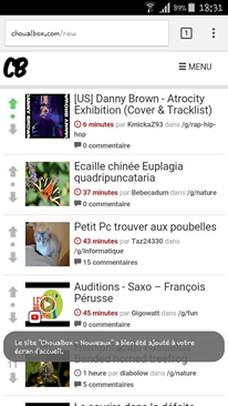 [Google Chrome - Mobile] Soucis pour rajouter un raccourci sur l'écran d’accueil