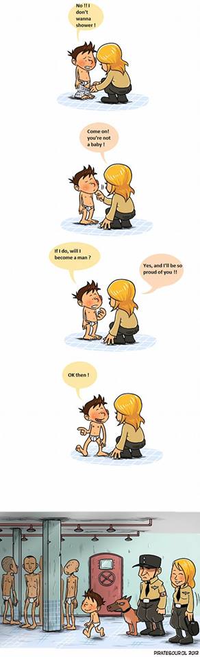 Pas facile de les envoyés à la douche