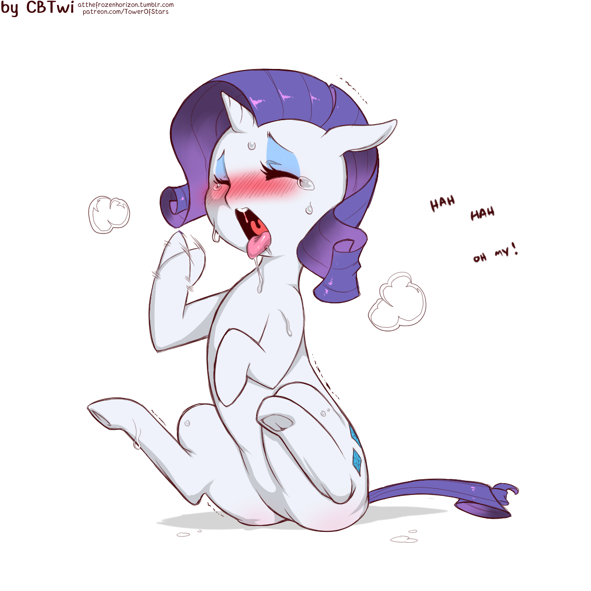 Ponies eating spicy food: Rarity