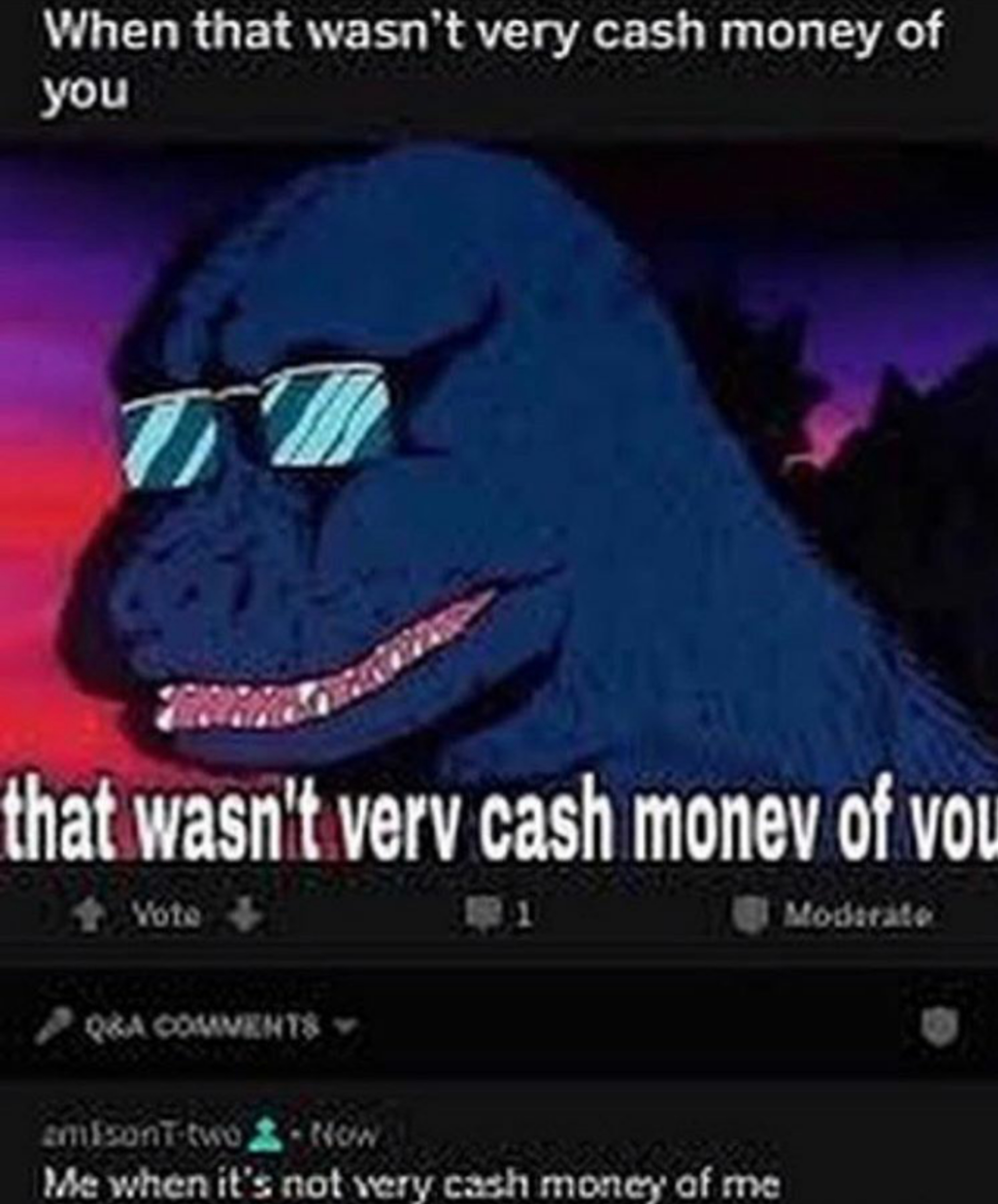 That wasn't very cash money of him