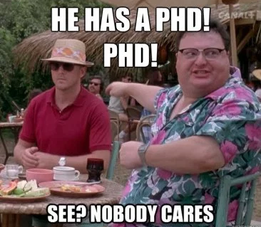 J'ai eu mon fucking doctorat 