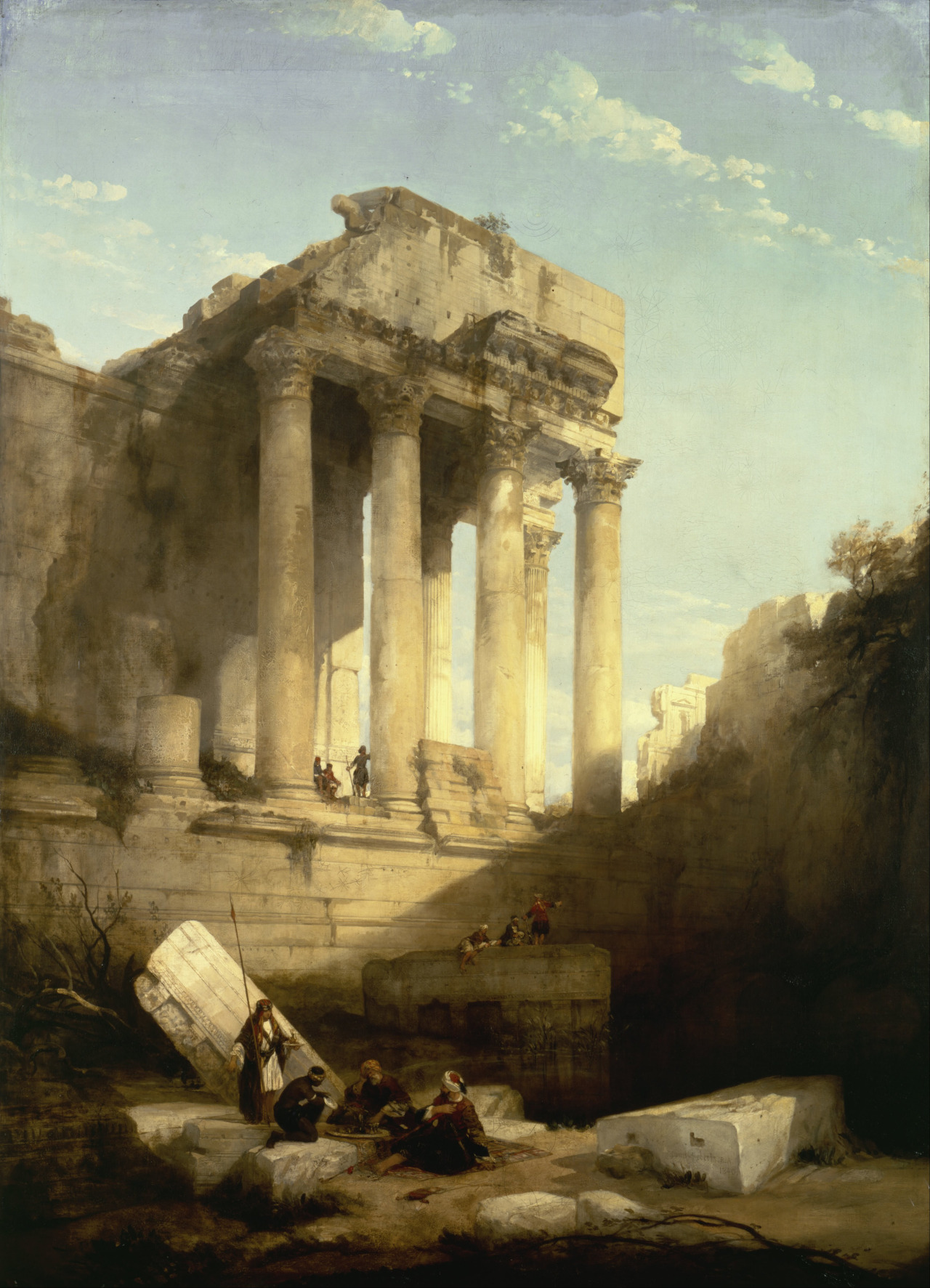 David Roberts - Baalbek : Ruines du temple de Bacchus 