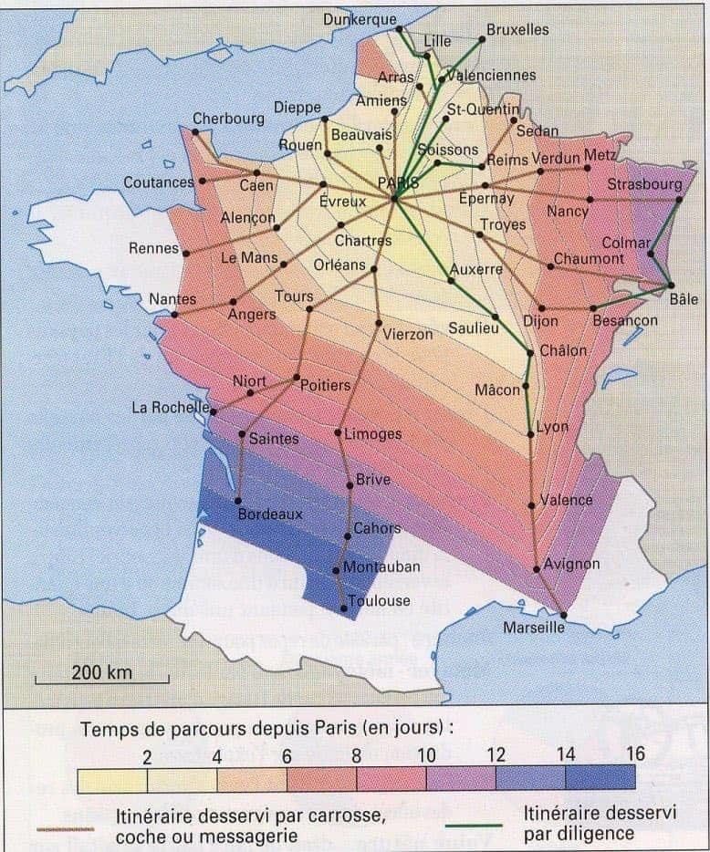 Voyager sous Louis XVI depuis Paris