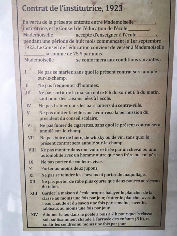 Être institutrice en 1923... 