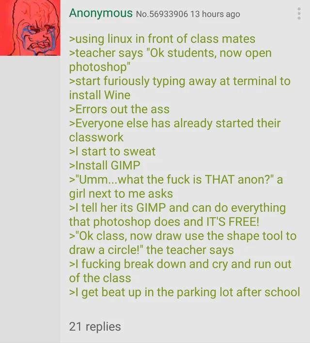 Anon utilise Linux