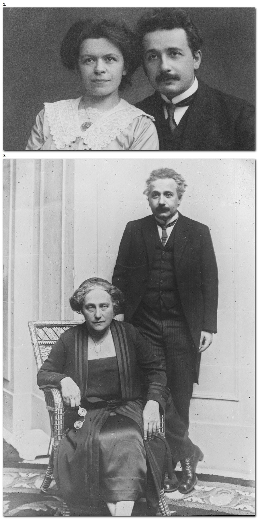 Contrat de mariage officieux imposé par Albert à Mileva Maric :