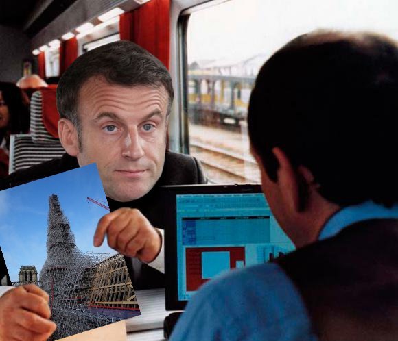 La flèche de Notre-Dame ; entièrement faite avec des allumettes. 346 422 exactement !