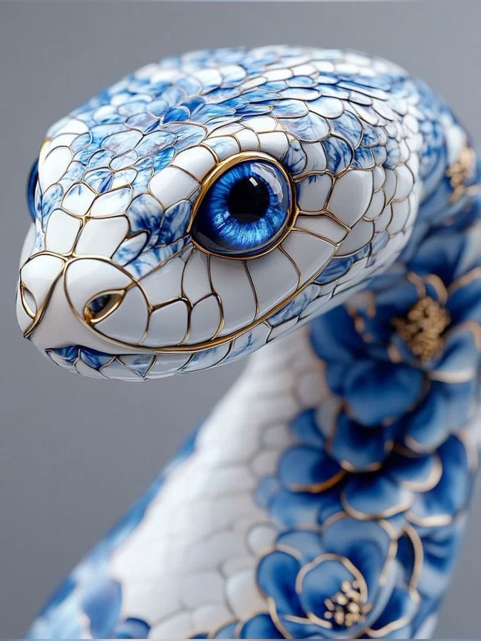 Une rare couleuvre porcelaine de Chine