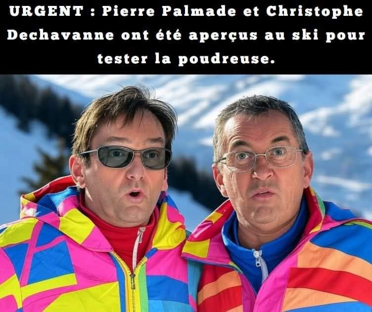 Les poudrés font du ski.