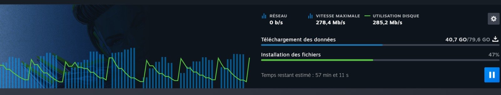 Je télécharge un jeu et je vois ma courbe faire ça, c'est pas nouveau mais c'est relou , des idées?Ma config : SFR red fibre, wifi 5ghz, PC portable Dell win 11 à 2 mètres de la box