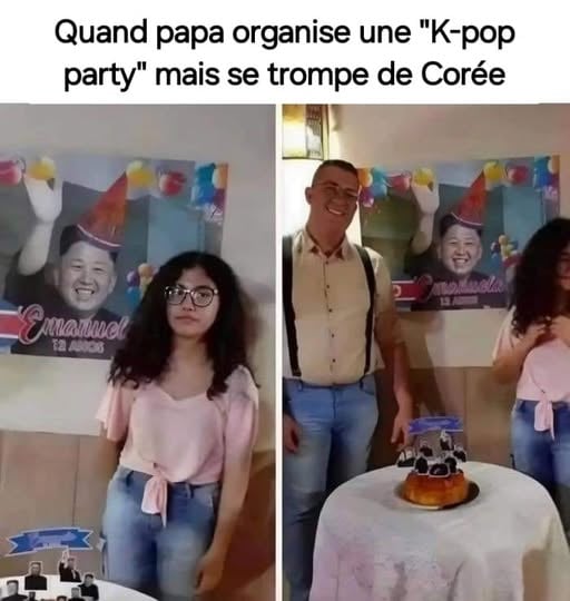 Tonton Kim pour l'anniversaire de la petite.