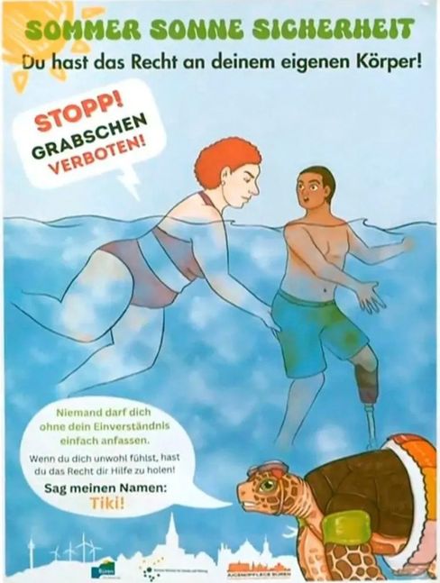 Affiche contre le harcèlement en Allemagne