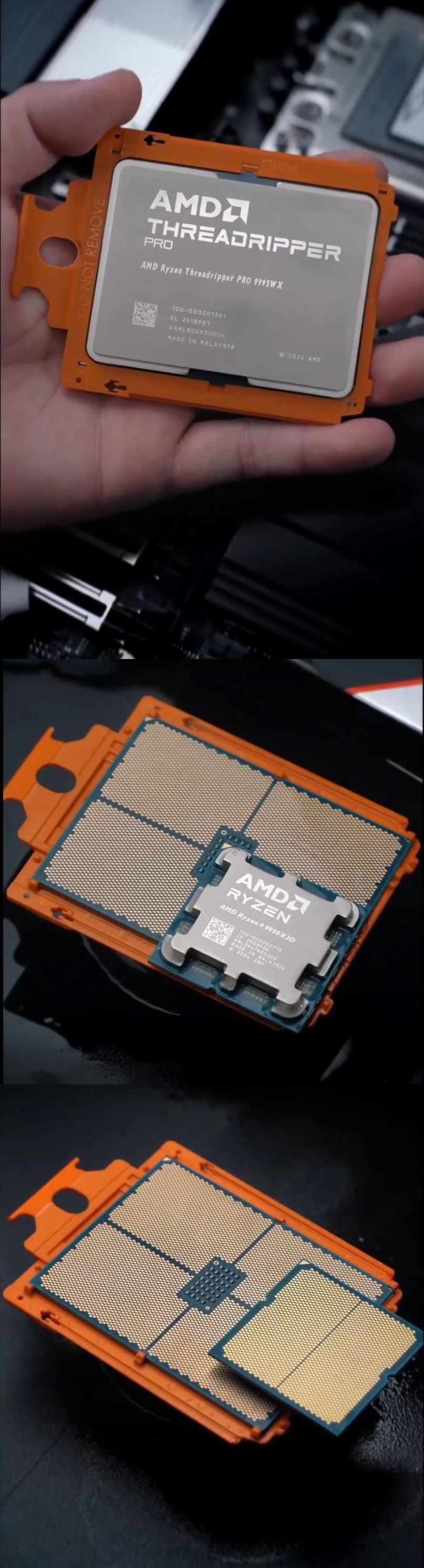AMD Threadripper Pro 9995WX... le Titan comparé à un 9950x3d.