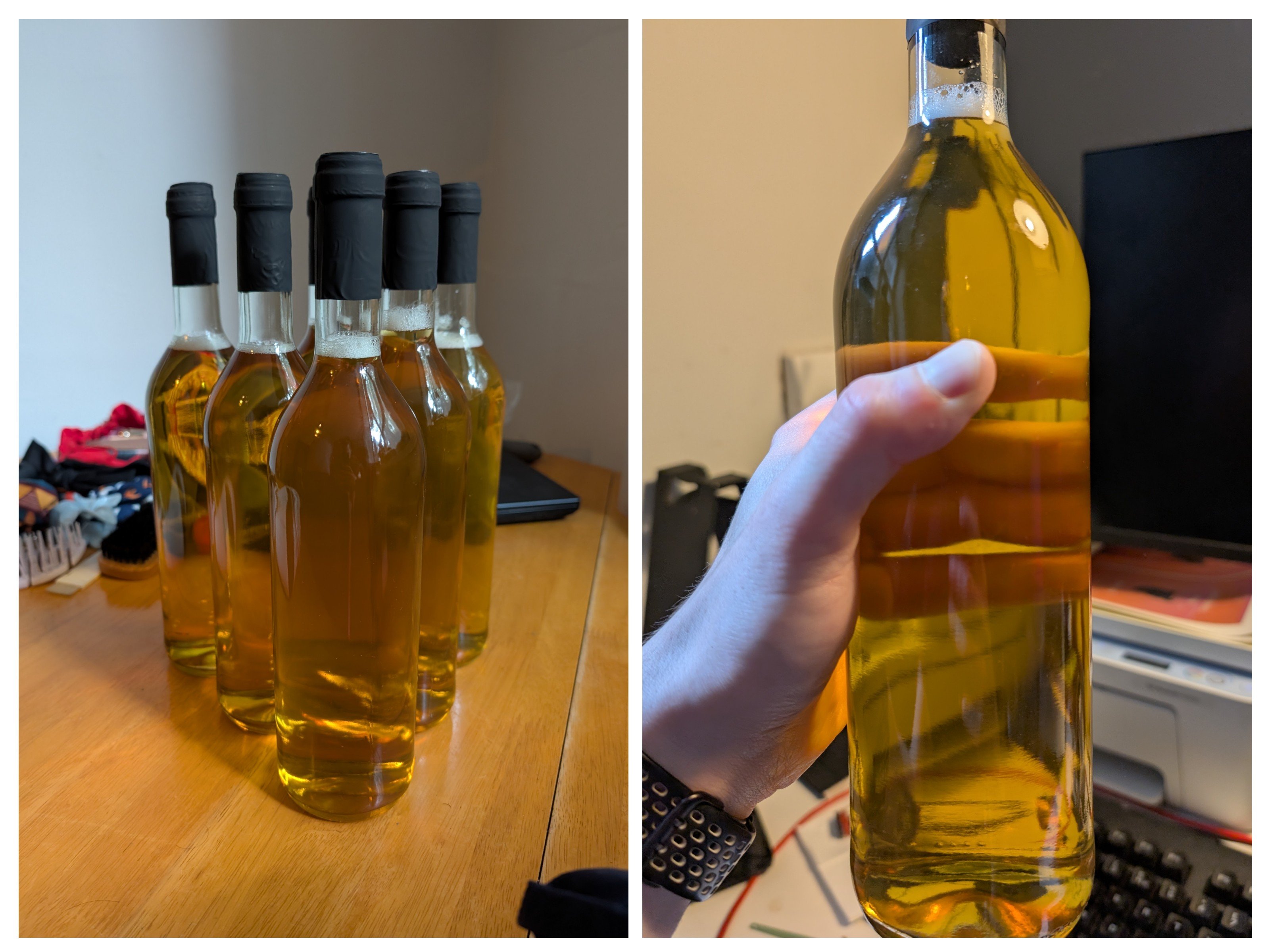 Deuxième cuvée terminée et mise en bouteilles plus propre