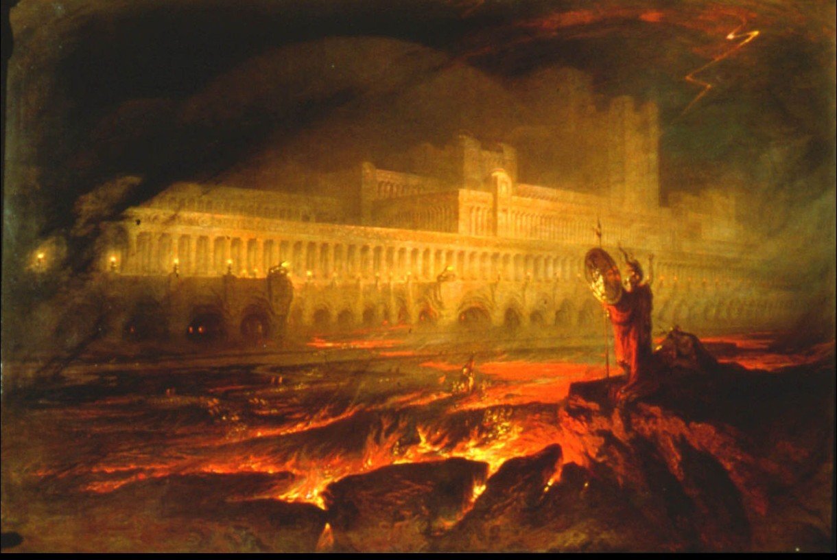 Pandémonium - Tableau représentant la capitale de l'Enfer par John Martin et c'est aussi un poème...