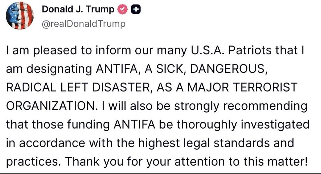 Trump déclare les &quot;antifa&quot; organisation terroriste et l'ouverture d'une enquête sur leurs financements
