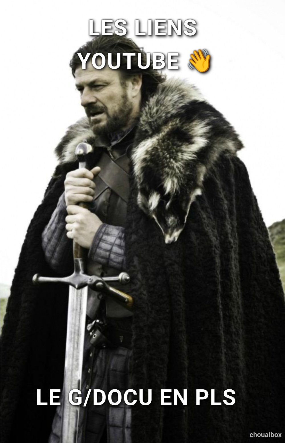 Les liens youtube 👋