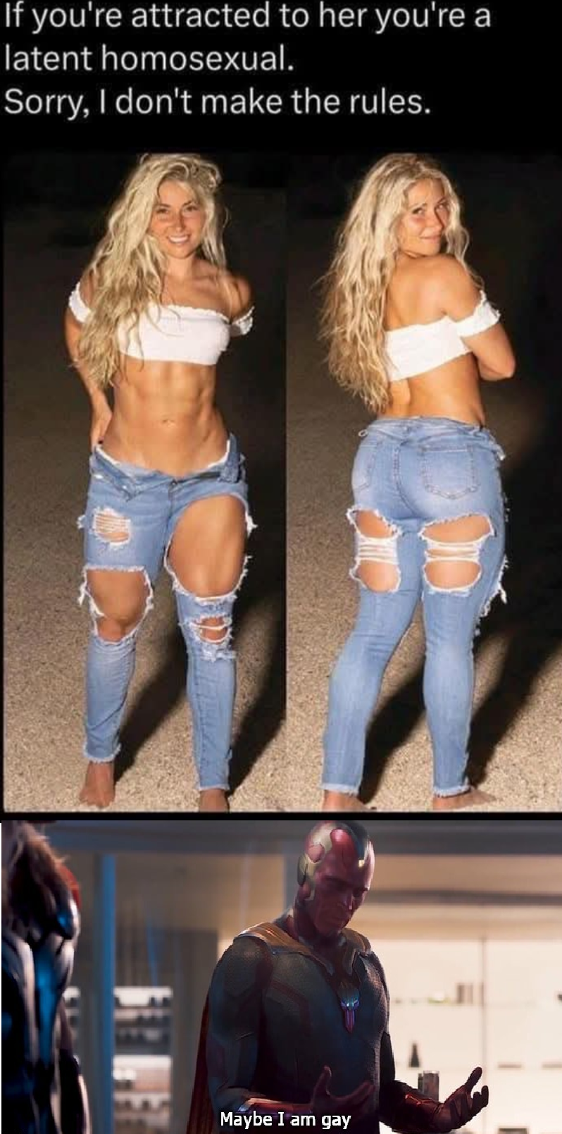 C'est maintenant gay d'aimer une blonde avec un gros cul
