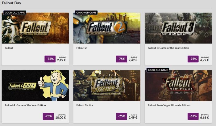 Fallout Day chez GoG