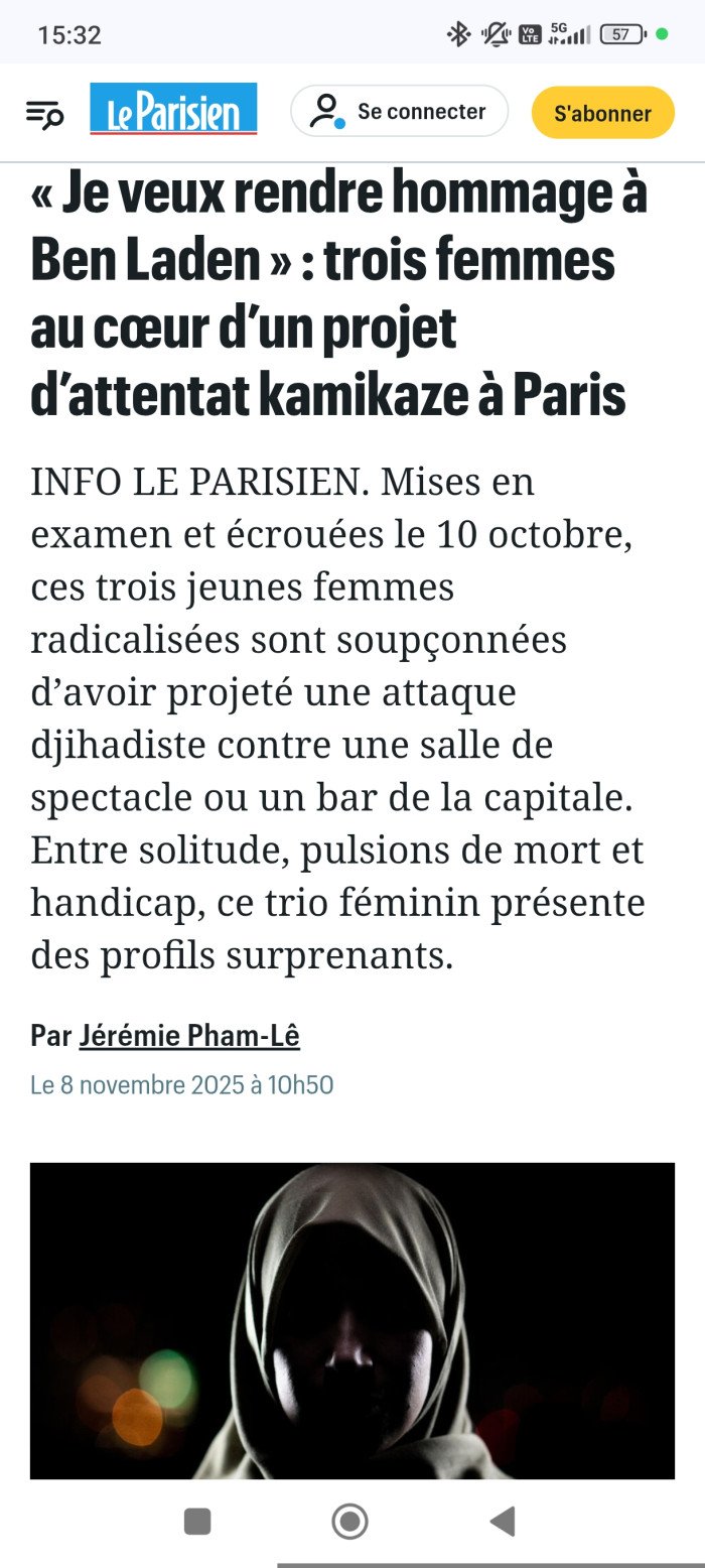 3 femmes ont projeté un attentat contre des bars et des salles de concert à la kalachnikov et à la ceinture explosive à Paris. 10 ans après les attaques du 13 novembre 2015.
