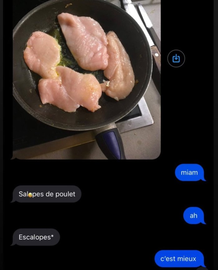 Maman a été compréhensive, foutu correcteur