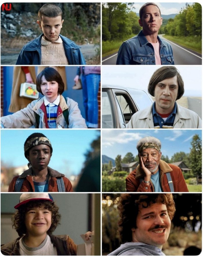 Stranger Things saison 1 VS saison 5.