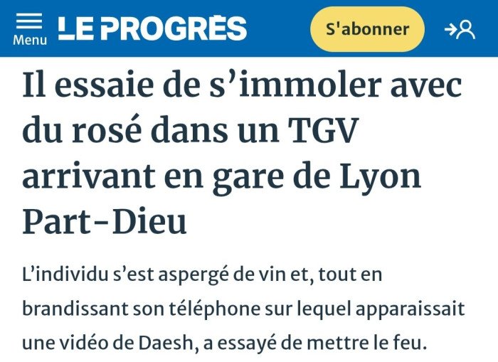 Vous étiez au courant?