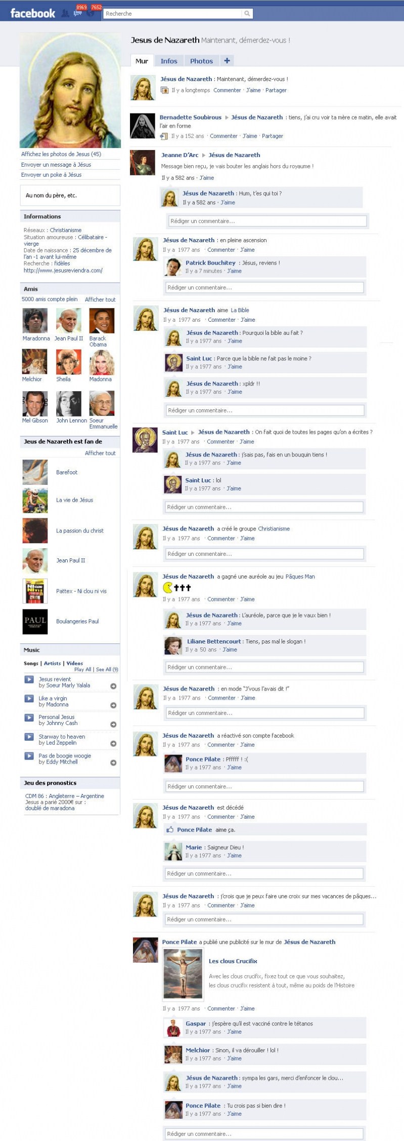 Le Facebook de Jésus