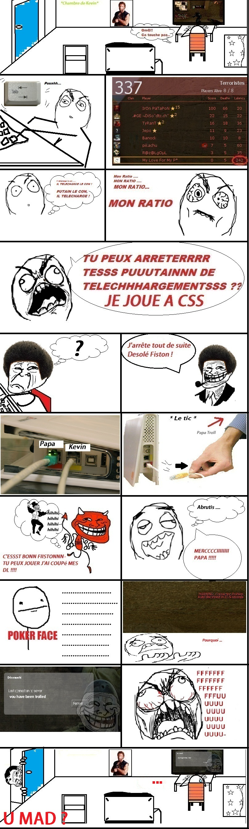 Les aventures de papa troll et de Kevin.