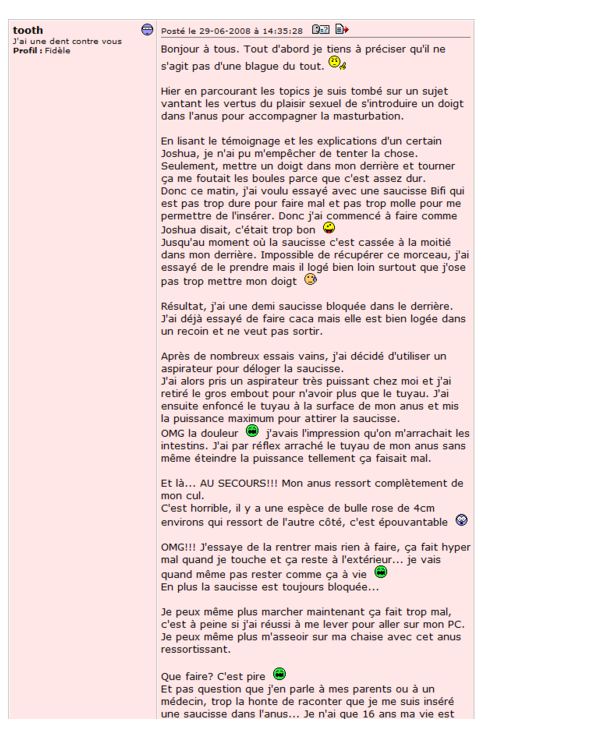 et une saucisse, UNE !