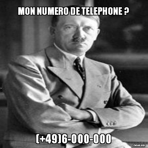 Mon numéro de téléphone ?