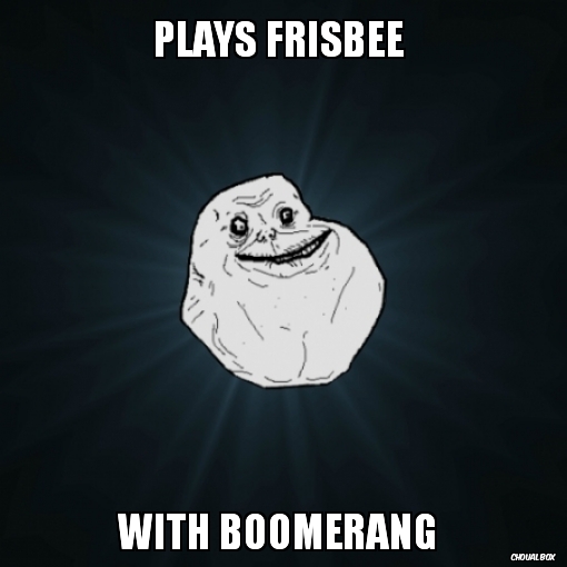 Plays frisbee 