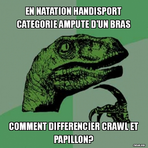 En natation handisport catégorie amputé d\'un bras