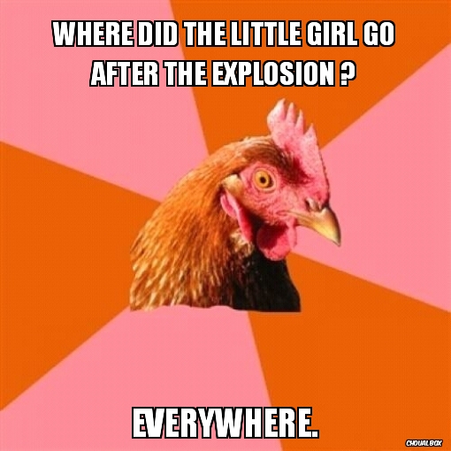 Where did the little girl go after the explosion ?