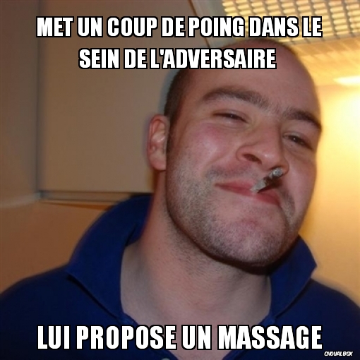 Combat contre une fille au cours de karate