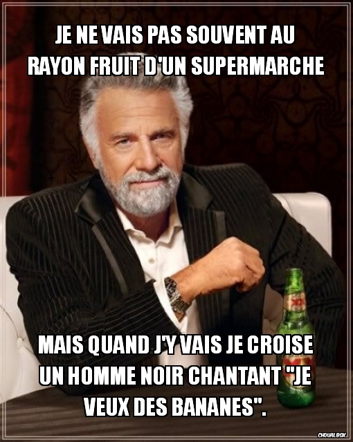 Je ne vais pas souvent au rayon fruit d\'un supermarché
