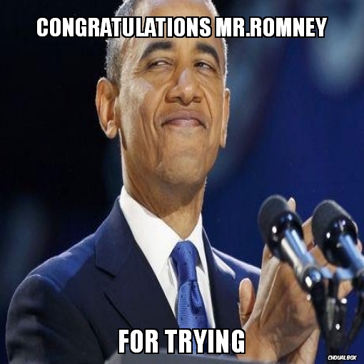 Congratulations Mr.Romney
