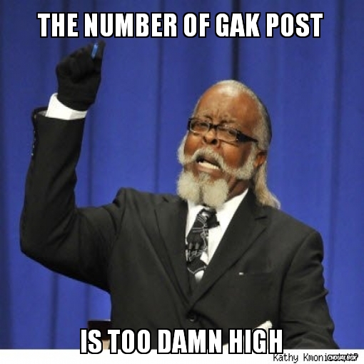 The number of gak post