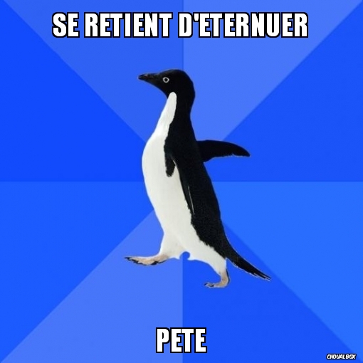 Se retient d\'éternuer