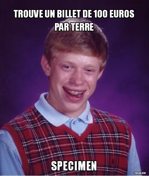 trouve un billet de 100 euros par terre