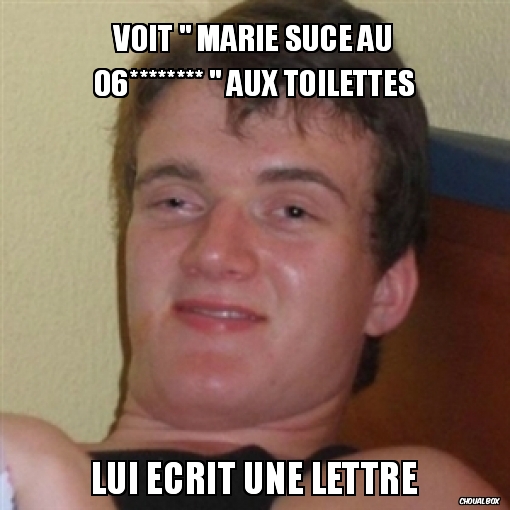 voit \" Marie suce au 06******** \" aux toilettes
