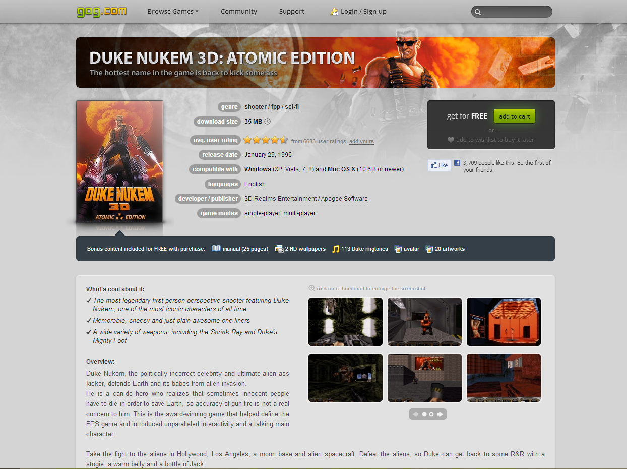 Duke Nukem 3D: Atomic Edition FREE