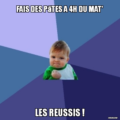 Fais des pâtes à 4H du mat\'