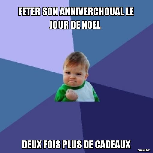Fêter son anniverchoual le jour de Noël 