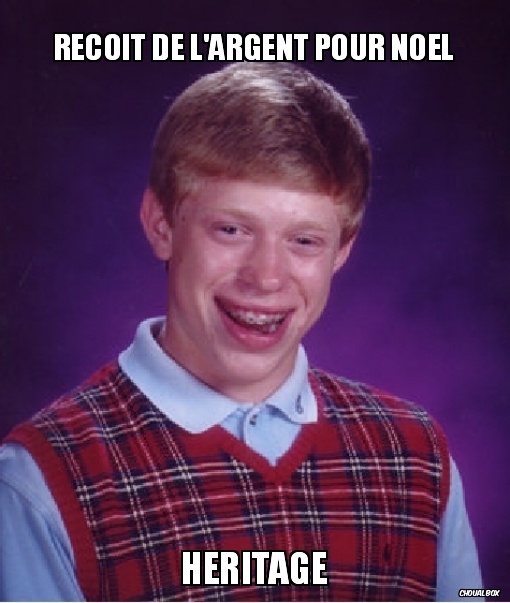 Reçoit de l\'argent pour noël