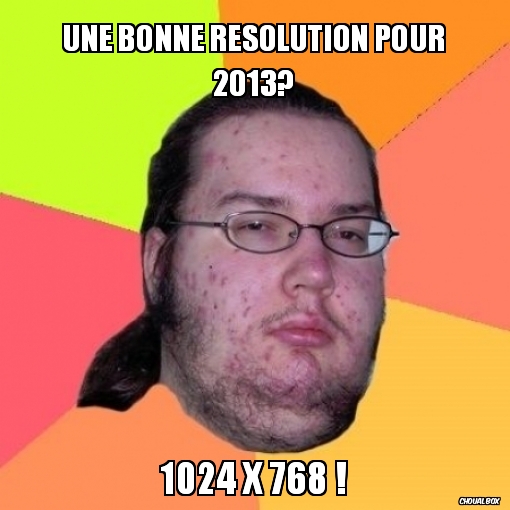 une bonne résolution pour 2013?