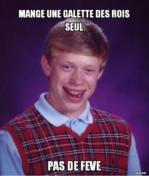Mange une galette des rois seul