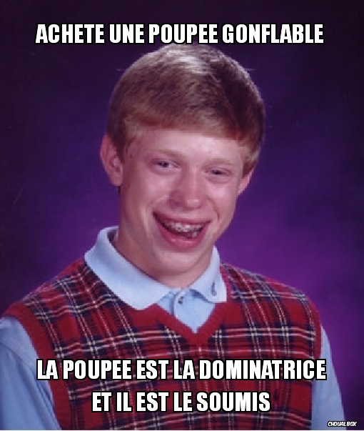 Achète une poupée gonflable