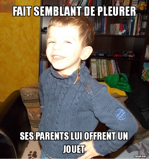Fait semblant de pleurer
