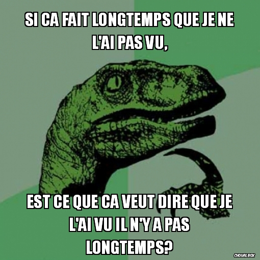 Si ça fait longtemps que je ne l\'ai pas vu,